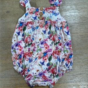Posh Peanut Floral Baby Romper